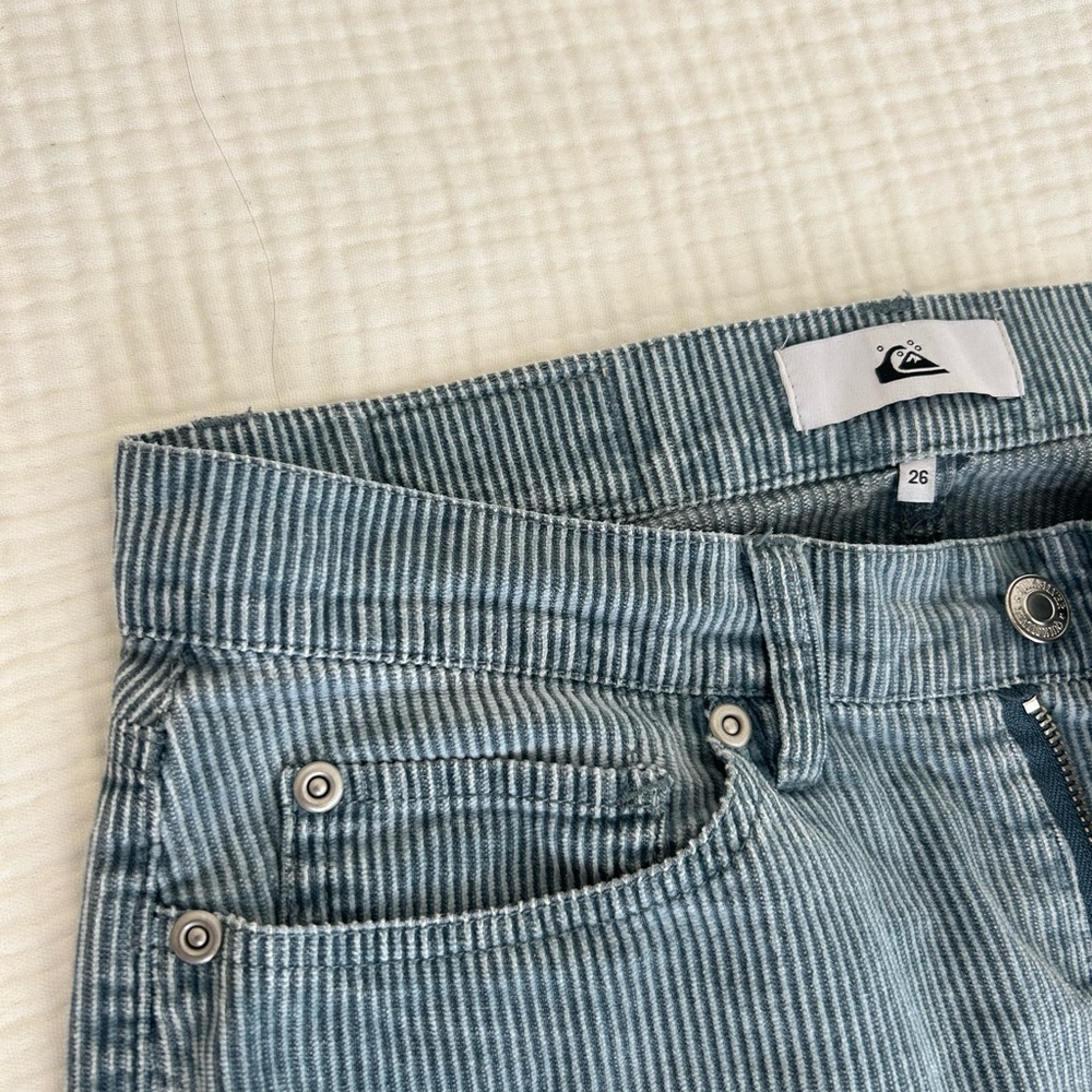 THRIFTED GREEN BLUE STRAIGHT CORDUROY JEANS -QUIKSILVER